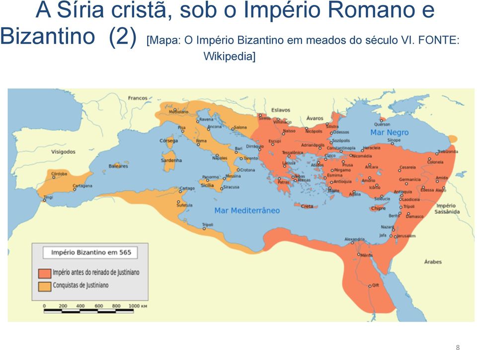 O Império Bizantino em meados