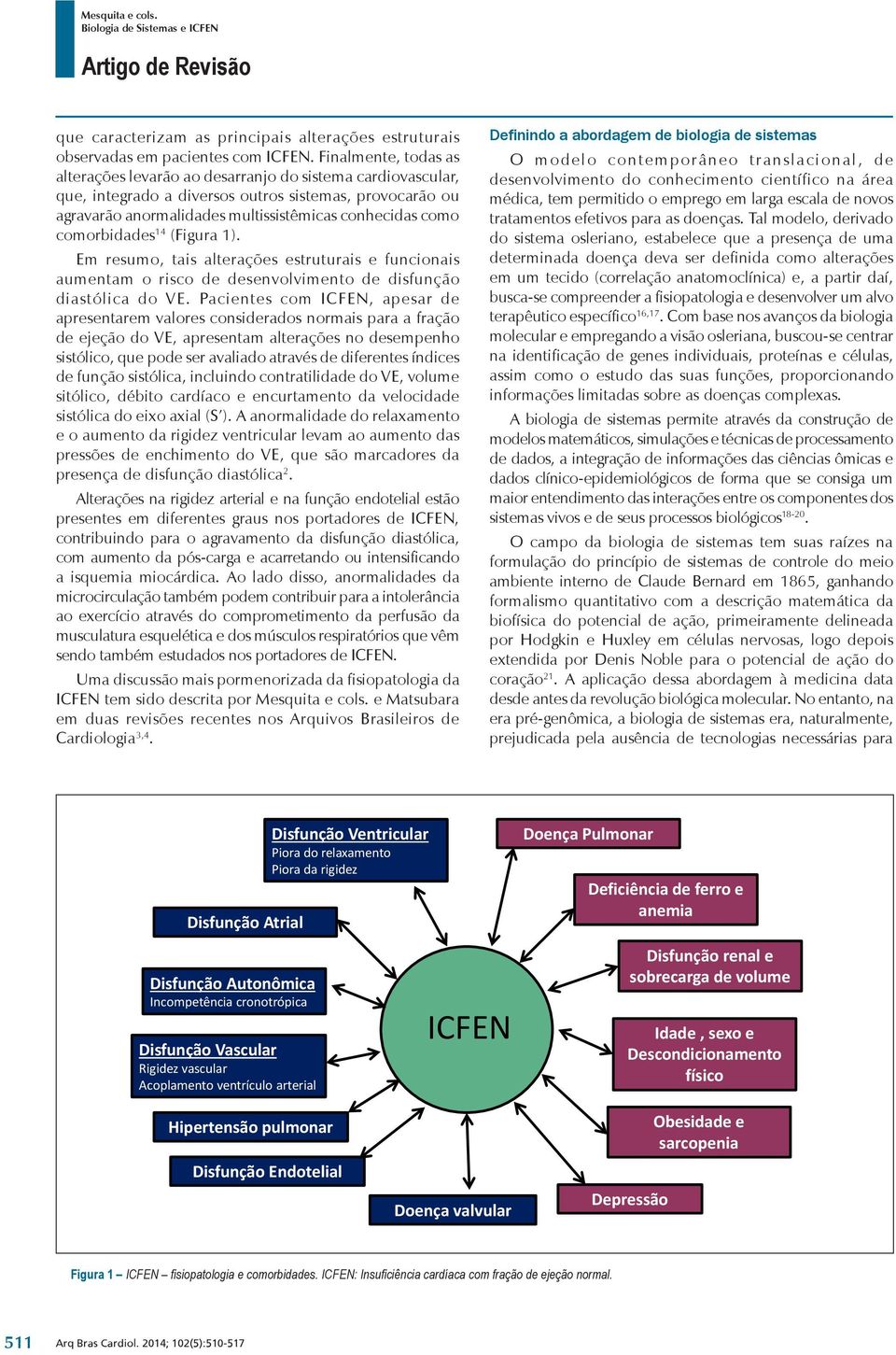 comorbidades 14 (Figura 1). Em resumo, tais alterações estruturais e funcionais aumentam o risco de desenvolvimento de disfunção diasto lica do VE.