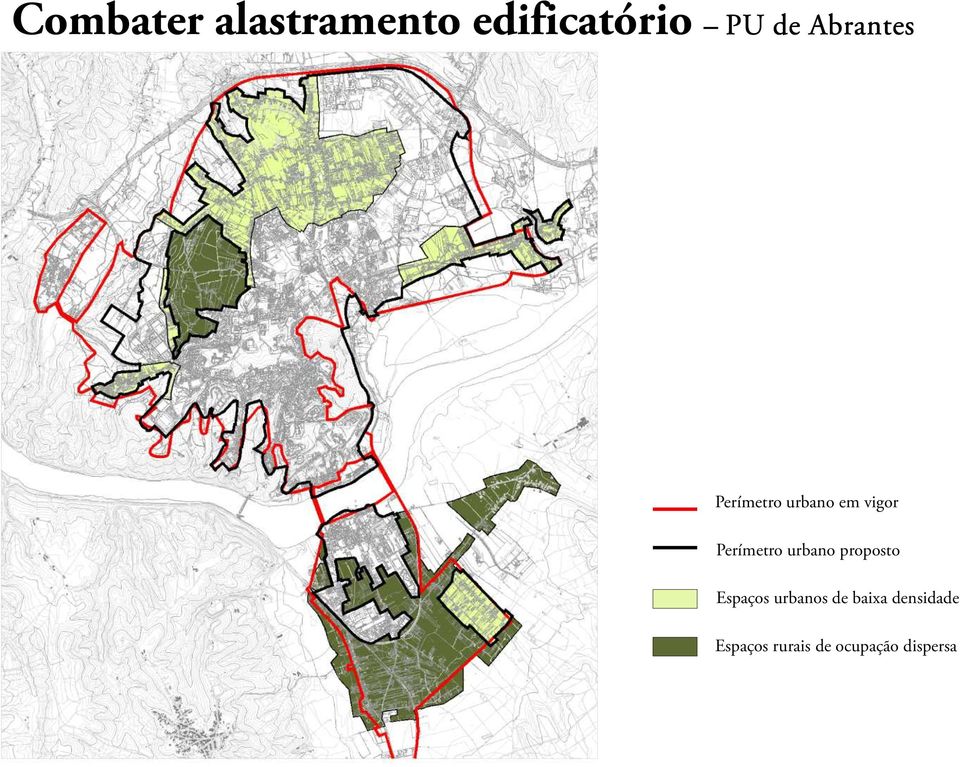 Perímetro urbano proposto Espaços urbanos