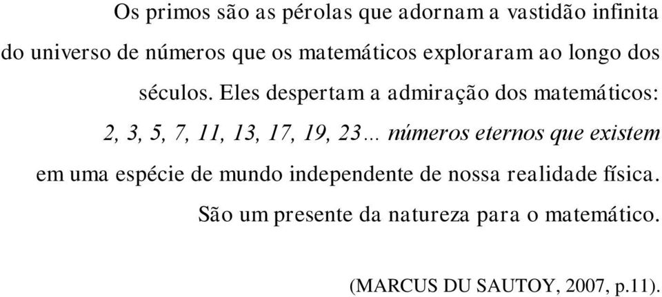 Eles despertam a admiração dos matemáticos: 2, 3, 5, 7, 11, 13, 17, 19, 23 números eternos que