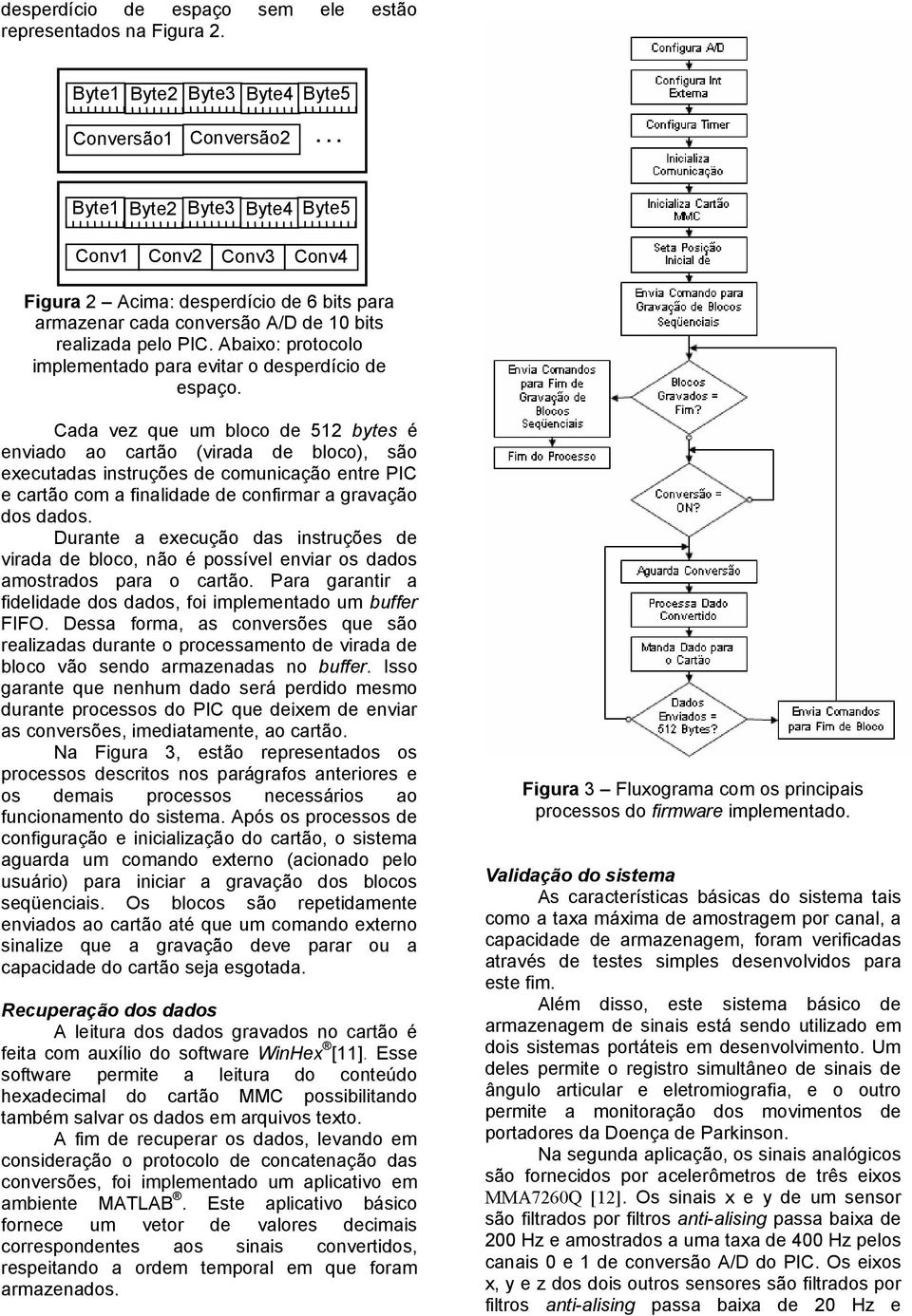 Abaixo: protocolo implementado para evitar o desperdício de espaço.