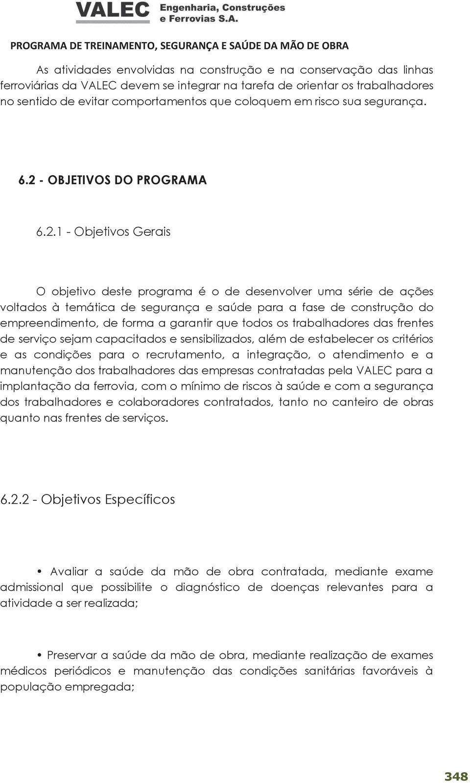 - OBJETIVOS DO PROGRAMA 6.2.