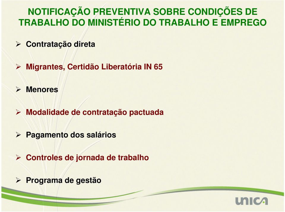 Liberatória IN 65 Menores Modalidade de contratação pactuada