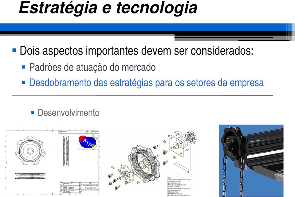 de atuação do mercado Desdobramento das