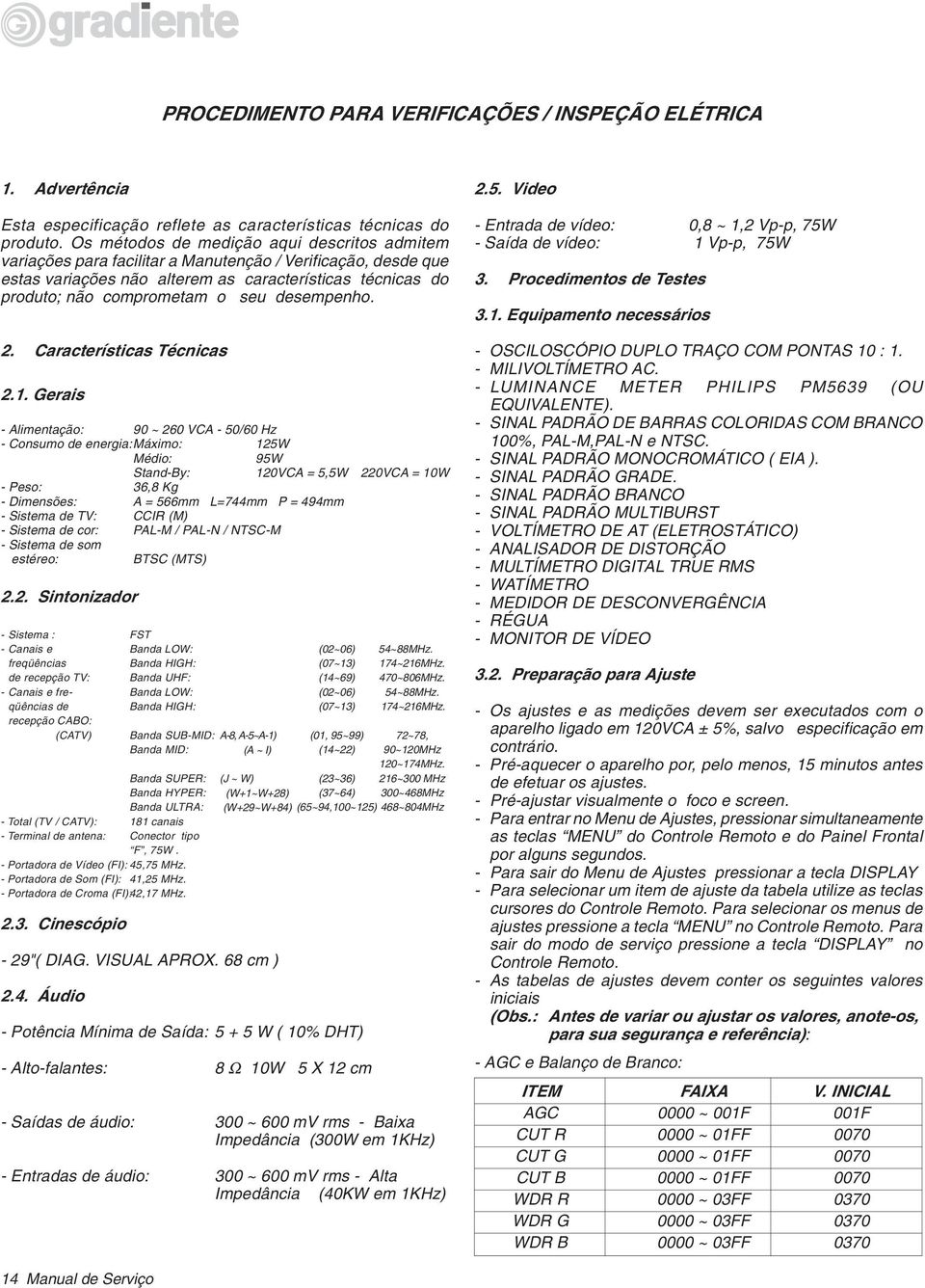 desempenho. 2. Características Técnicas 2.1.