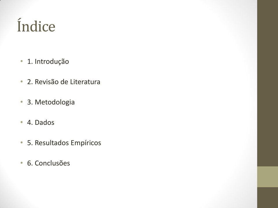 Metodologia 4. Dados 5.