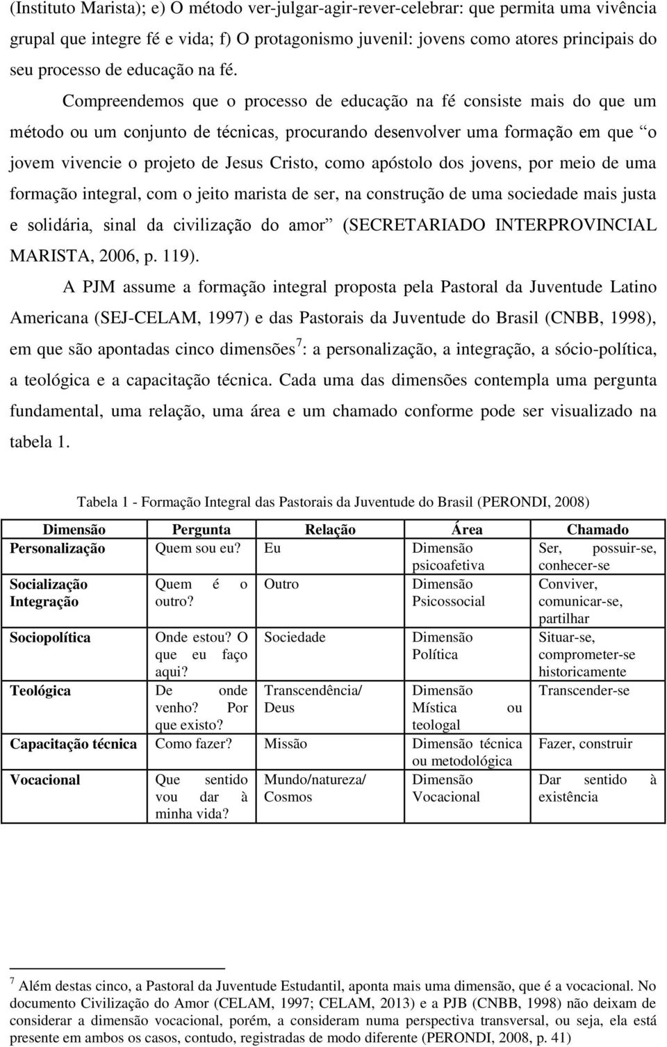 Compreendemos que o processo de educação na fé consiste mais do que um método ou um conjunto de técnicas, procurando desenvolver uma formação em que o jovem vivencie o projeto de Jesus Cristo, como