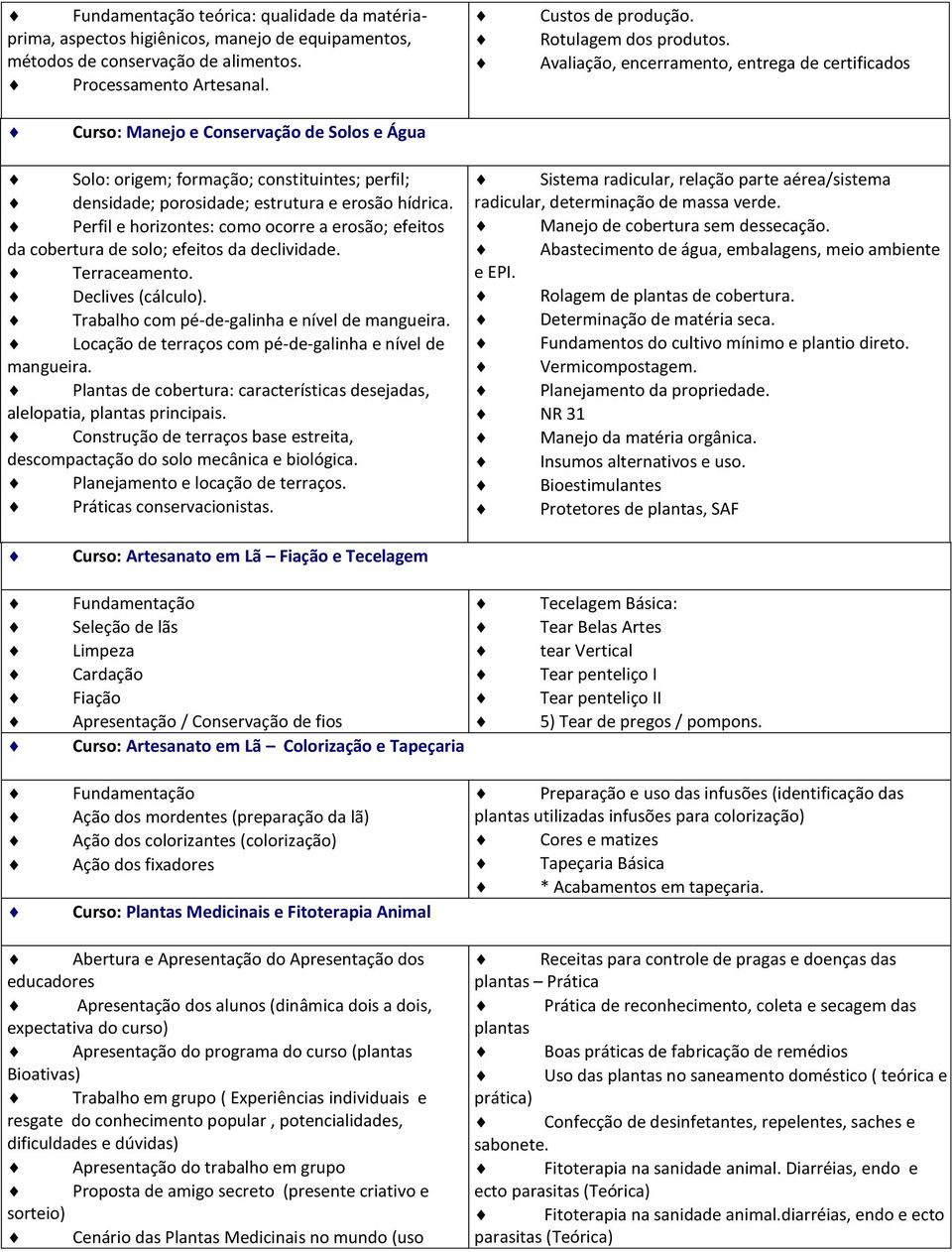 Perfil e horizontes: como ocorre a erosão; efeitos da cobertura de solo; efeitos da declividade. Terraceamento. Declives (cálculo). Trabalho com pé-de-galinha e nível de mangueira.