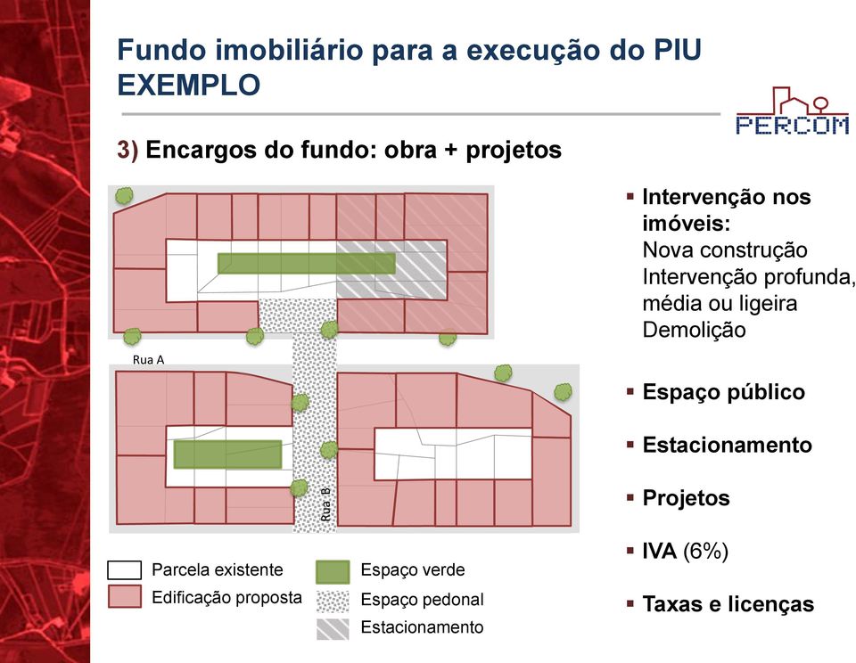 ou ligeira Demolição Espaço público Estacionamento Projetos Parcela existente