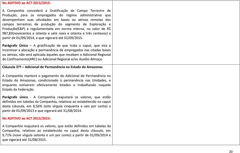 centavos) a partir de 01/09/2014, e que vigorará até 01/09/2015.