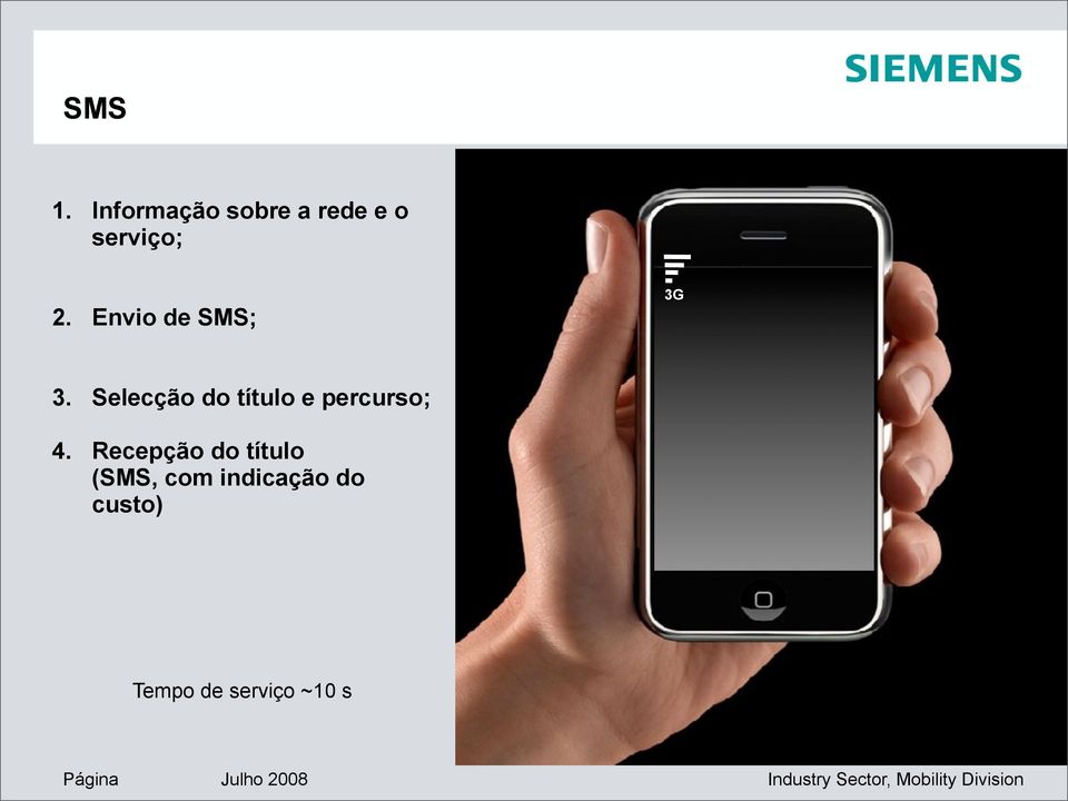 Envio de SMS; 3G 3.