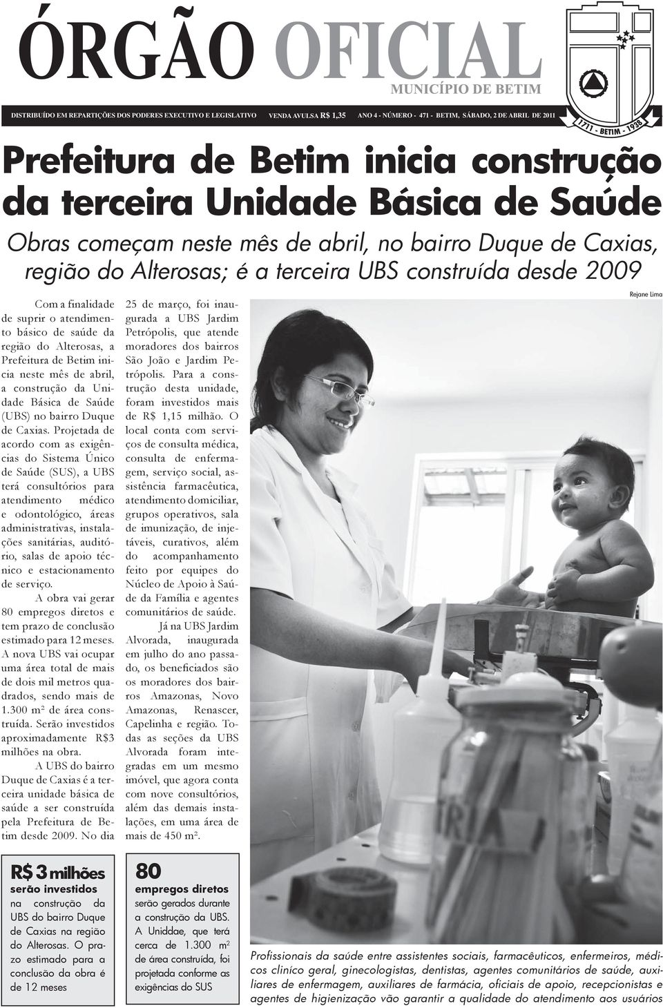 Prefeitura de Beti inicia neste ês de abril, a cnstruçã da Unidade Básica de Saúde (UBS) n bairr Duque de Caxias.