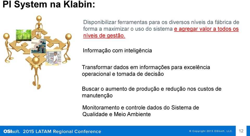 Informação com inteligência Transformar dados em informações para excelência operacional e tomada de decisão