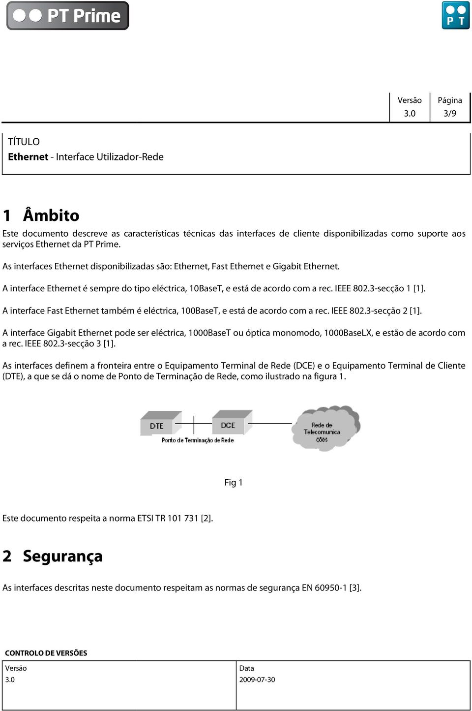 A interface Fast Ethernet também é eléctrica, 100BaseT, e está de acordo com a rec. IEEE 802.3-secção 2 [1].