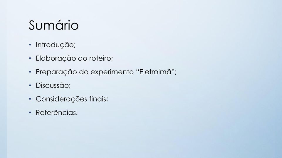 experimento Eletroímã ;