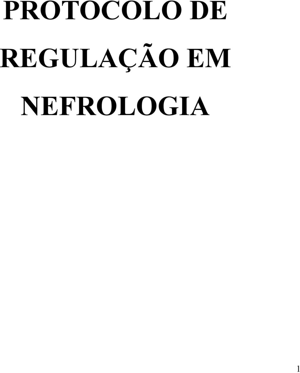 REGULAÇÃO