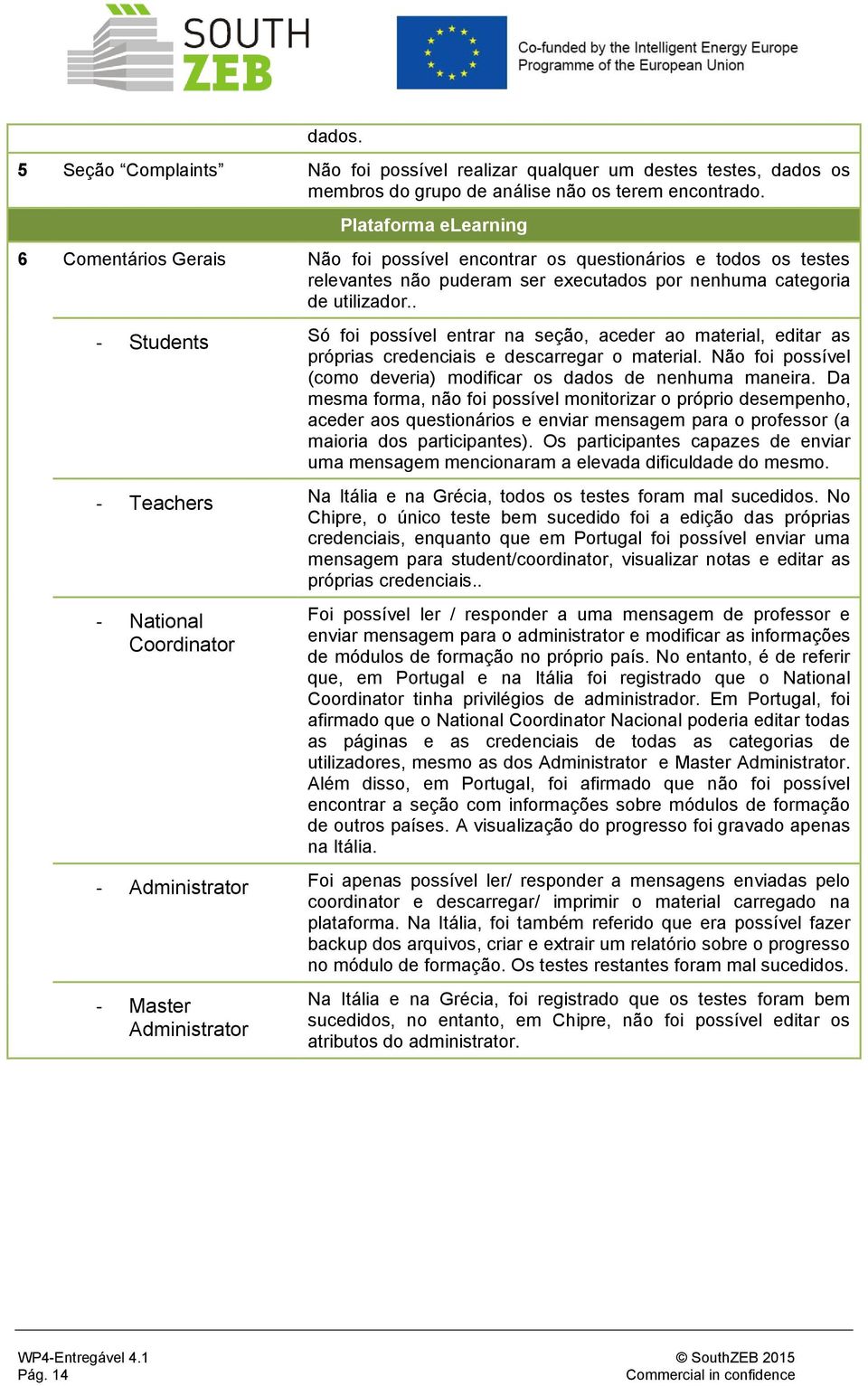 . - Students Só fi pssível entrar na seçã, aceder a material, editar as próprias credenciais e descarregar material. Nã fi pssível (cm deveria) mdificar s dads de nenhuma maneira.