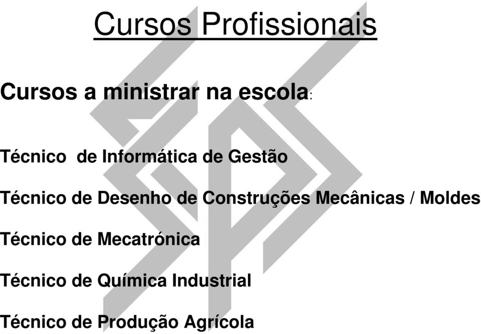 Construções Mecânicas / Moldes Técnico de Mecatrónica