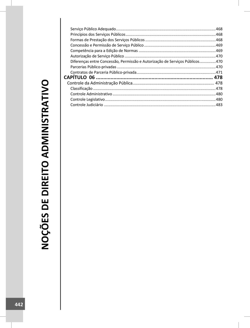 ..470 Diferenças entre Concessão, Permissão e Autorização de Serviços Públicos...470 Parcerias Público-privadas.