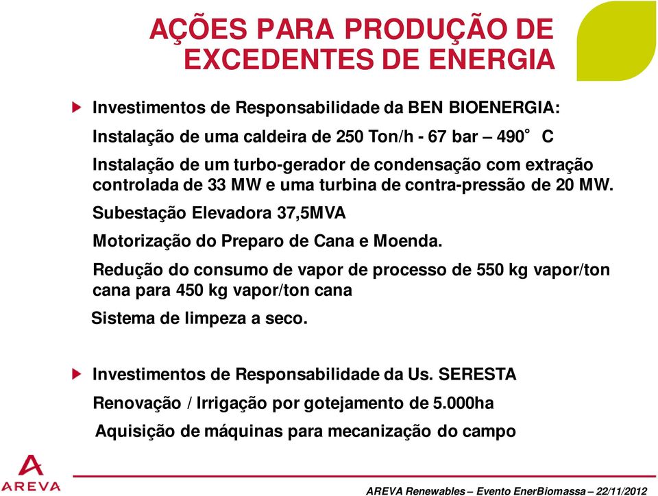 Subestação Elevadora 37,5MVA Motorização do Preparo de Cana e Moenda.