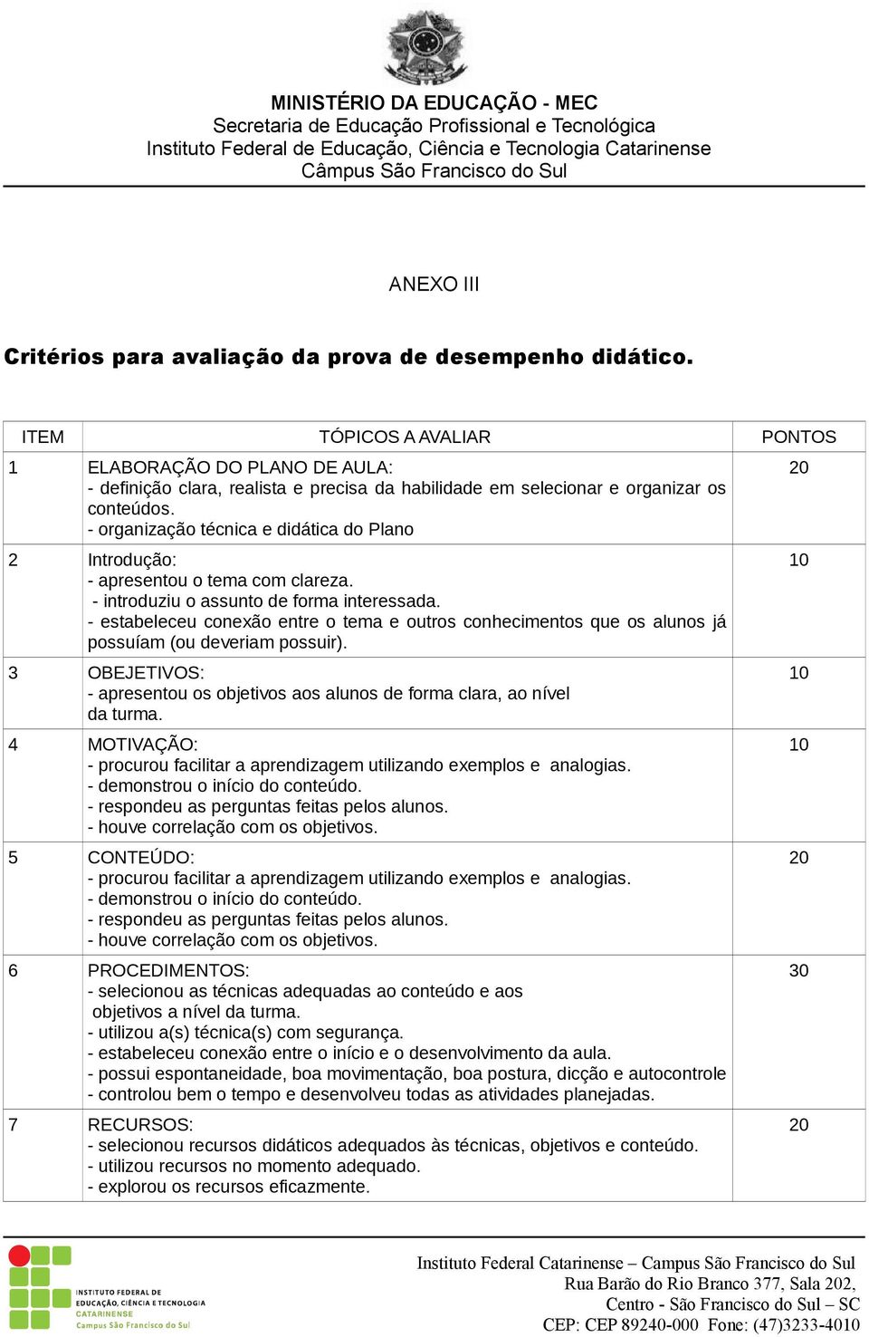 - organização técnica e didática do Plano 2 Introdução: - apresentou o tema com clareza. - introduziu o assunto de forma interessada.