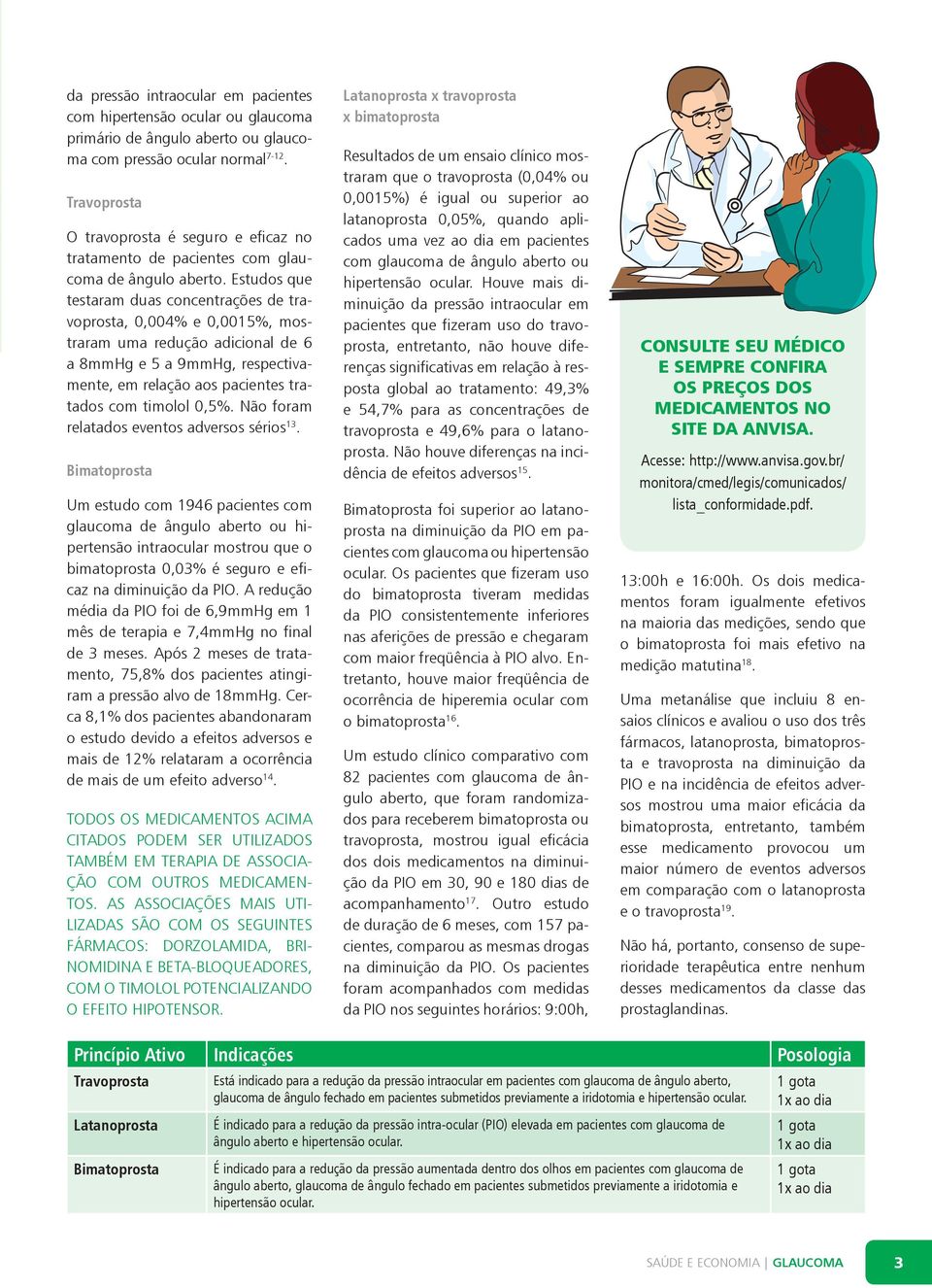 Estudos que testaram duas concentrações de travoprosta, 0,004% e 0,0015%, mostraram uma redução adicional de 6 a 8mmHg e 5 a 9mmHg, respectivamente, em relação aos pacientes tratados com timolol 0,5%.