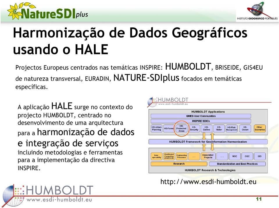 A aplicação HALE surge no contexto do projecto HUMBOLDT, centrado no desenvolvimento de uma arquitectura para a