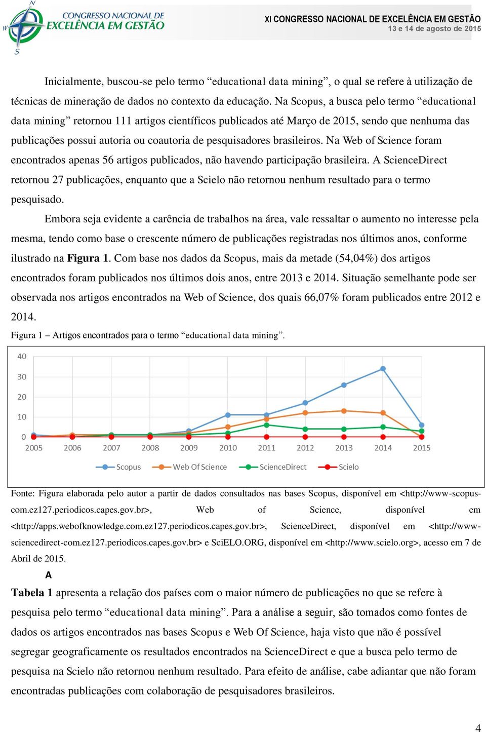 brasileiros. Na Web of Science foram encontrados apenas 56 artigos publicados, não havendo participação brasileira.