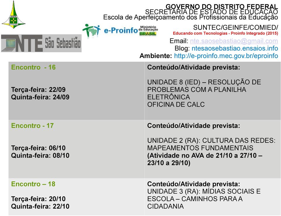 (RA): CULTURA DAS REDES: MAPEAMENTOS FUNDAMENTAIS (Atividade no AVA de 21/10 a 27/10 23/10 a 29/10)