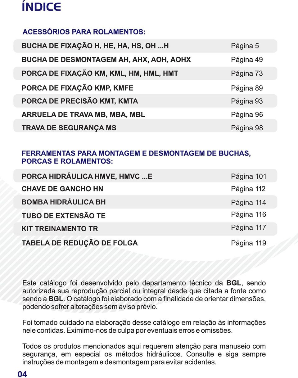 TABELA DE REDUÇÃO DE FOLGA