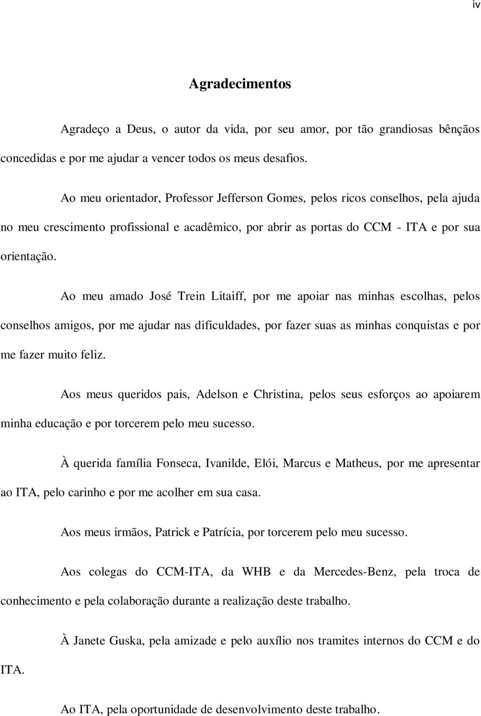 Ao meu amado José Trein Litaiff, por me apoiar nas minhas escolhas, pelos conselhos amigos, por me ajudar nas dificuldades, por fazer suas as minhas conquistas e por me fazer muito feliz.