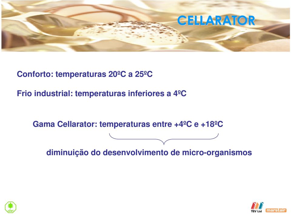 Gama Cellarator: temperaturas entre +4ºC e