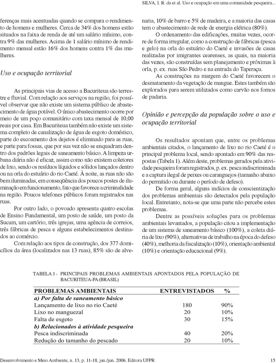 Com relação aos serviços na região, foi possível observar que não existe um sistema público de abastecimento de água potável.