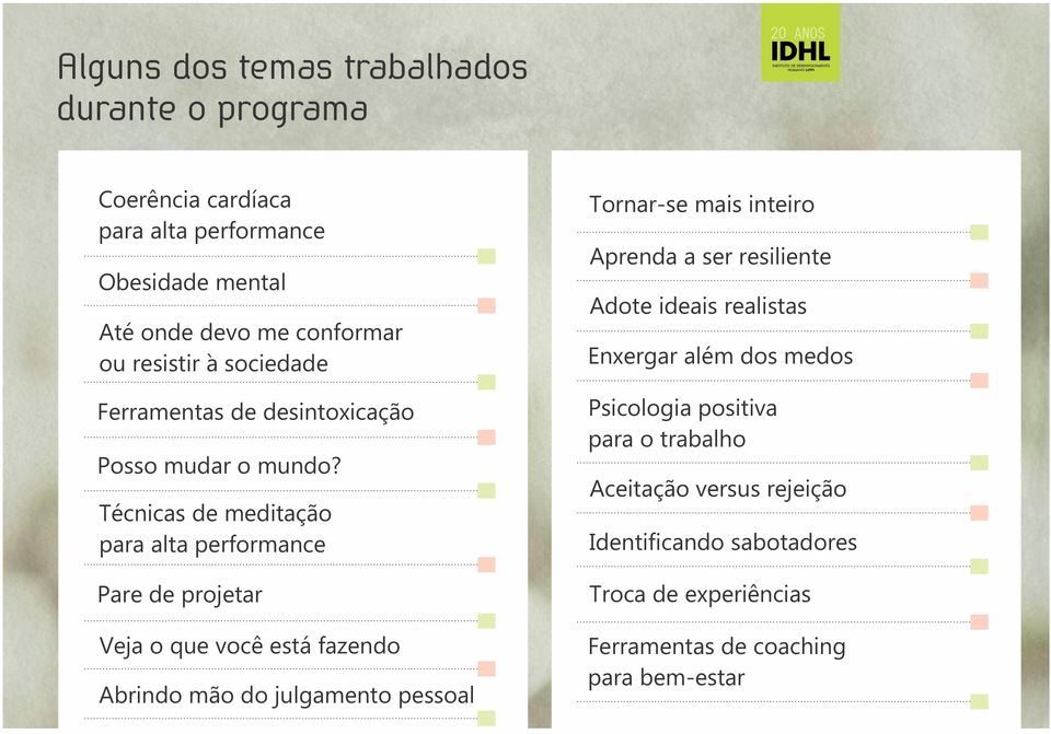 Técnicas de meditação para alta performance Pare de projetar Veja o que você está fazendo Abrindo mão do julgamento pessoal Tornar-se mais