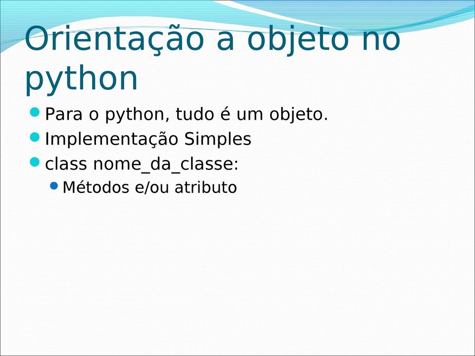 Implementação Simples class