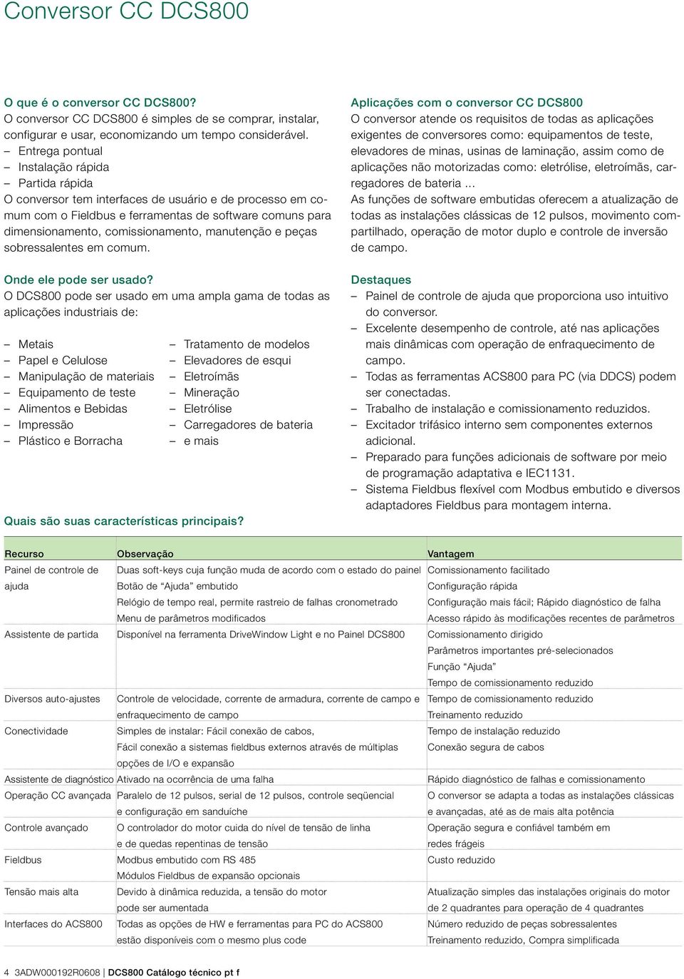 manutenção e peças sobressalentes em comum. Onde ele pode ser usado?