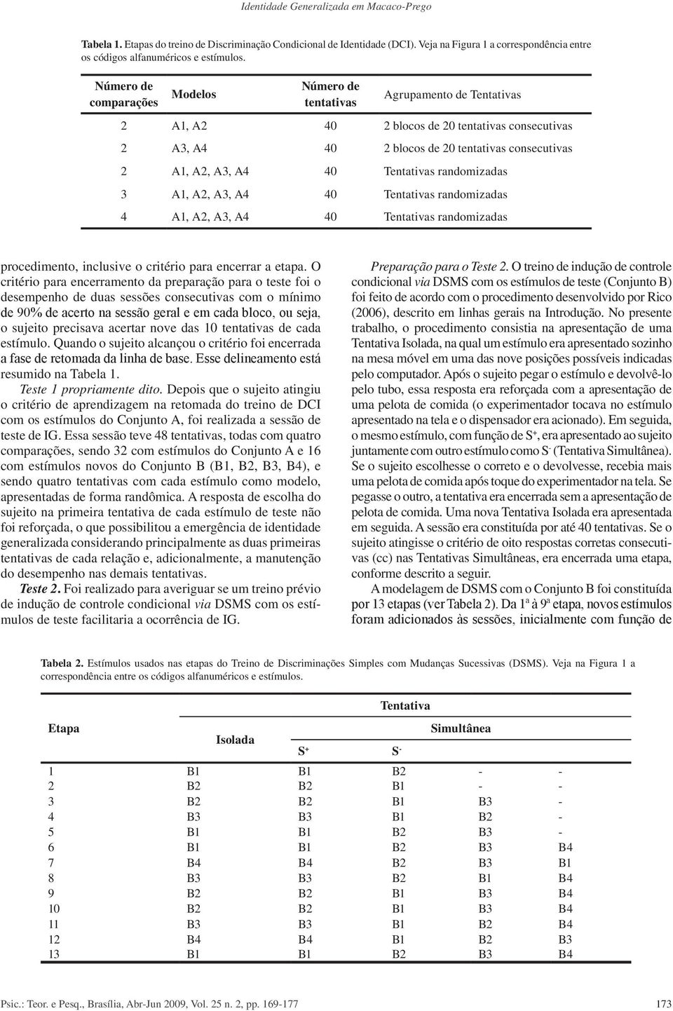 randomizadas 3 A1, A2, A3, A4 40 s randomizadas 4 A1, A2, A3, A4 40 s randomizadas procedimento, inclusive o critério para encerrar a etapa.