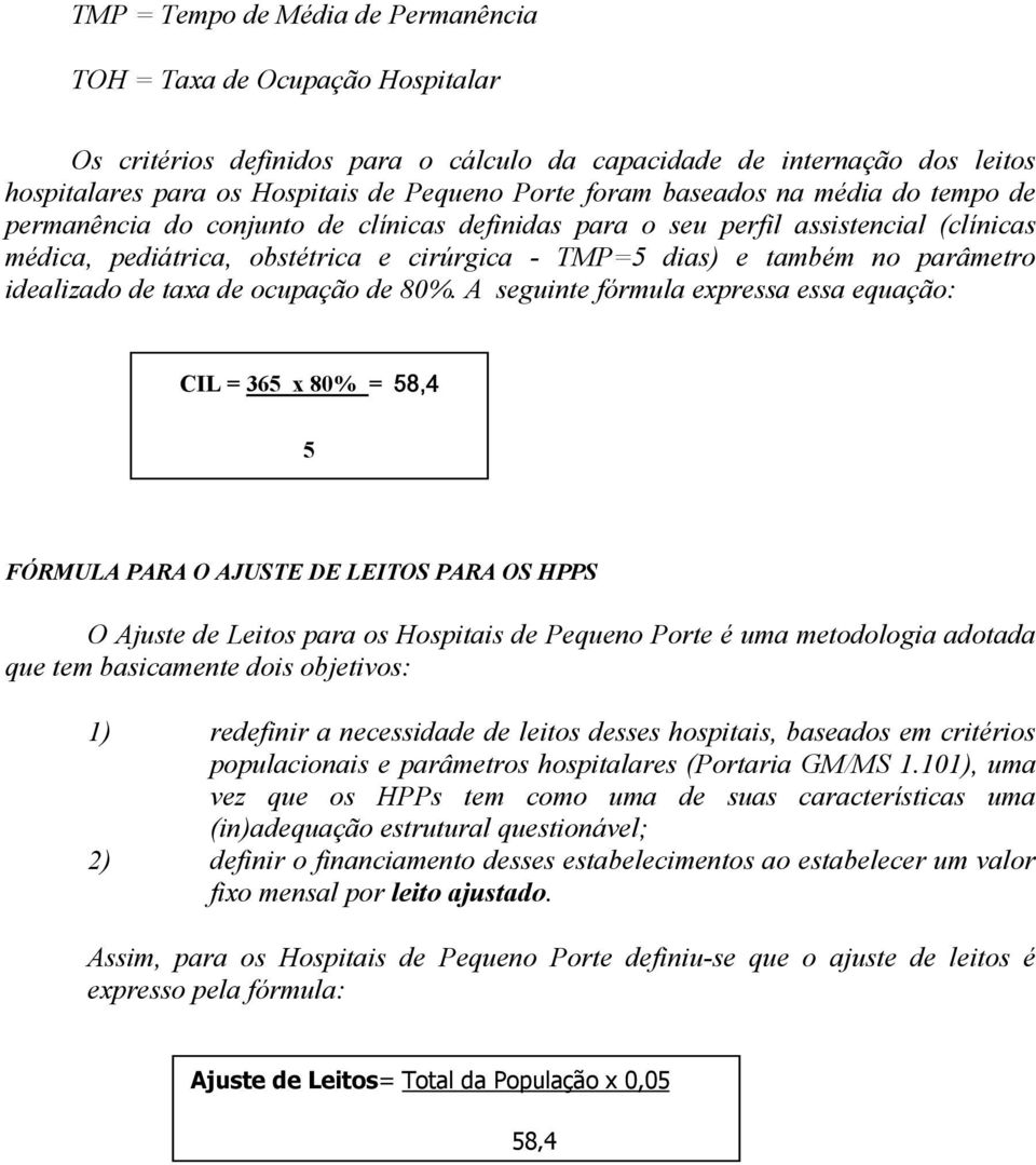 parâmetro idealizado de taxa de ocupação de 80%.