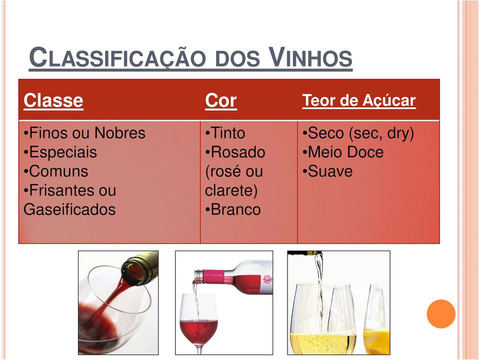 Frisantes ou Gaseificados Tinto Rosado (rosé