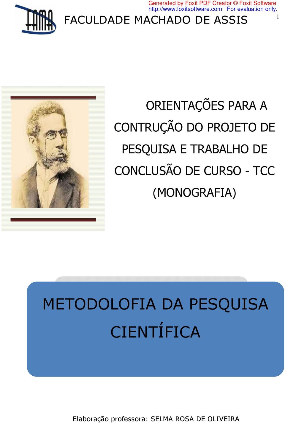 CONCLUSÃO DE CURSO - TCC