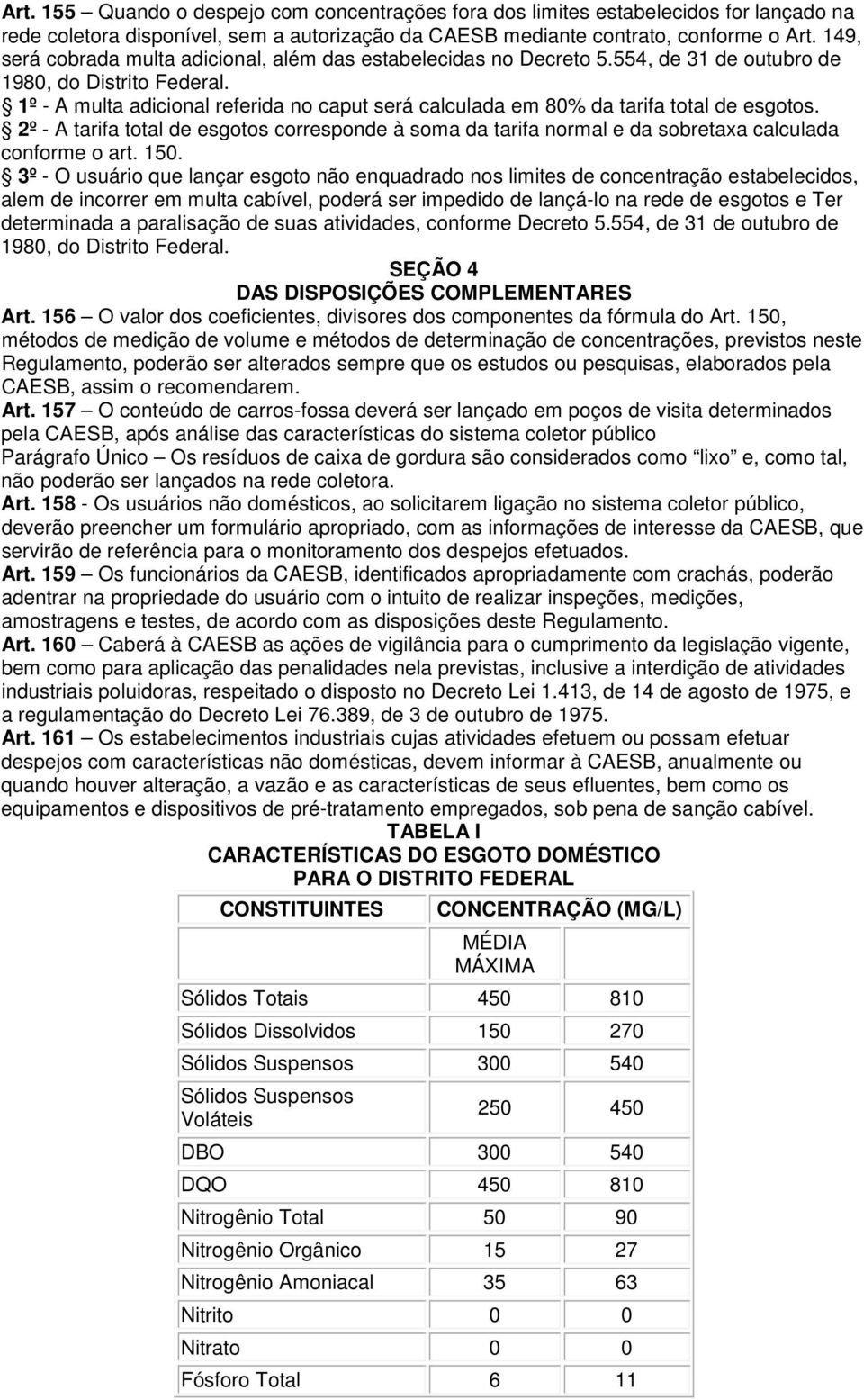 1º - A multa adicional referida no caput será calculada em 80% da tarifa total de esgotos. 2º - A tarifa total de esgotos corresponde à soma da tarifa normal e da sobretaxa calculada conforme o art.