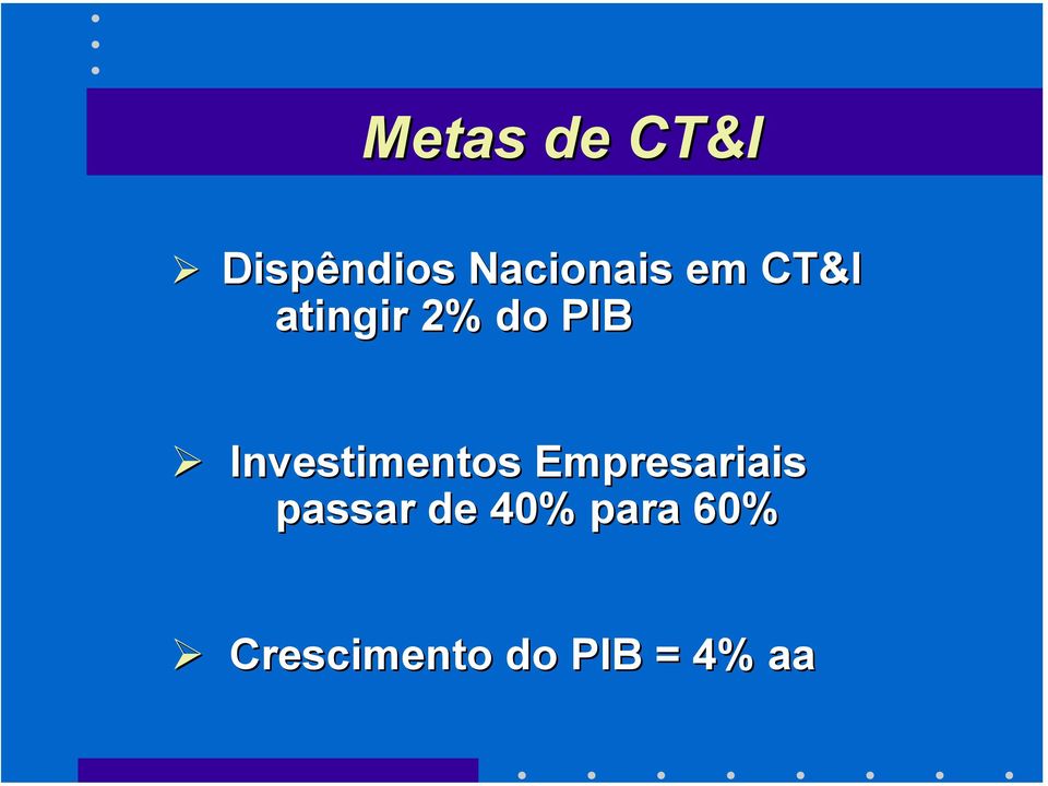 Investimentos Empresariais passar