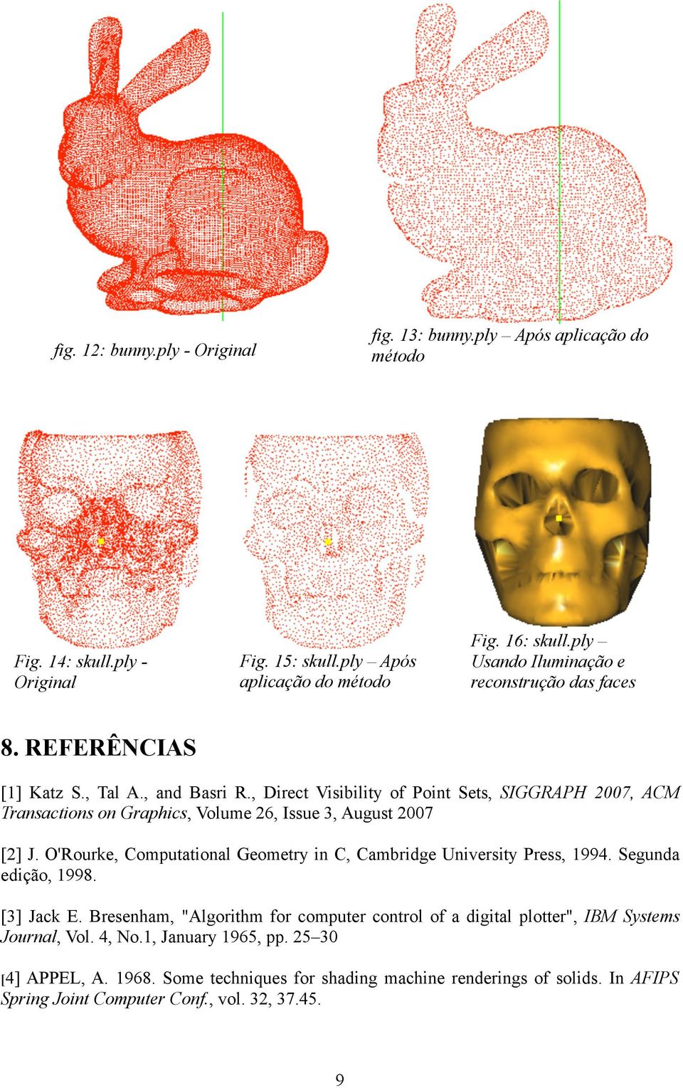 , Direct Visibility of Point Sets, SIGGRAPH 2007, ACM Transactions on Graphics, Volume 26, Issue 3, August 2007 [2] J.