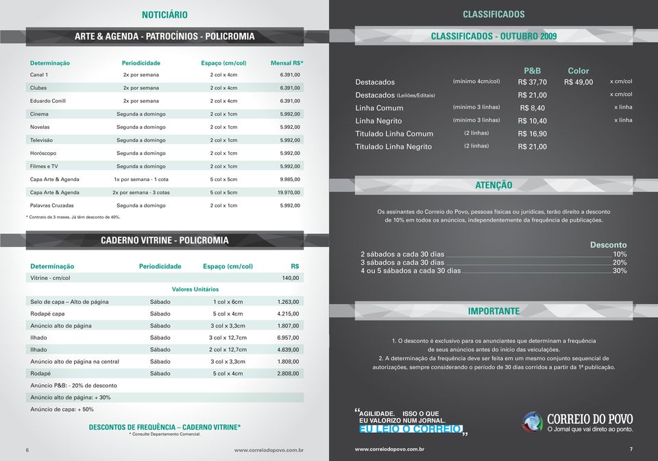 4cm Clubes Eduardo Conill Cinema Novelas Televisão Horóscopo 2x por semana ANÚNCIOS COM ARTE PARA COMPOR NO JORNAL Entrega de autorizações 2x por e semana material até as 12 horas 2 col de x