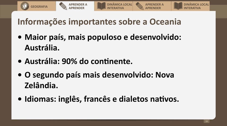 Austrália: 90% do continente.