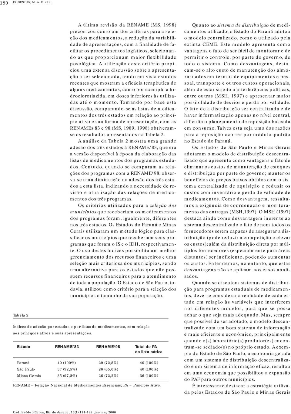 procedimentos logísticos, selecionando as que proporcionam maior flexibilidade posológica.