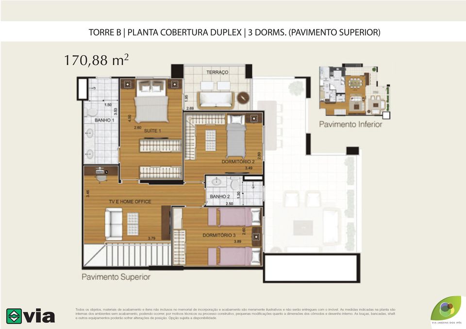 DUPLEX 3 DORMS.