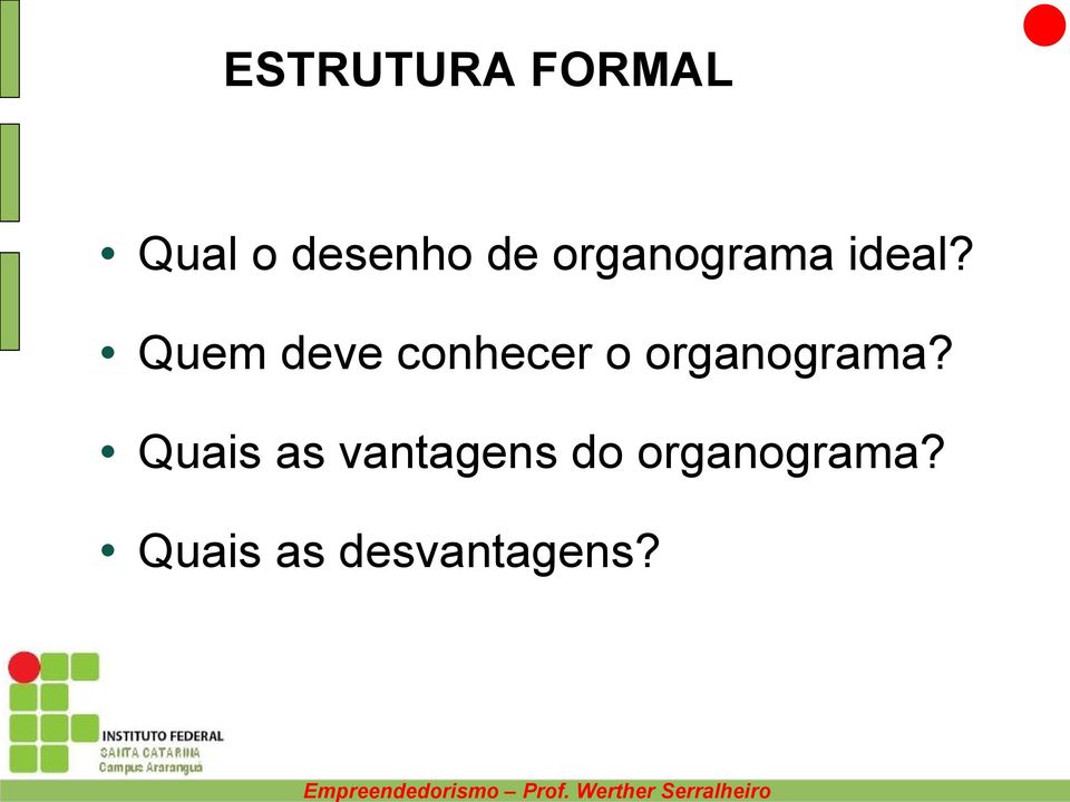 Quem deve conhecer o organograma?