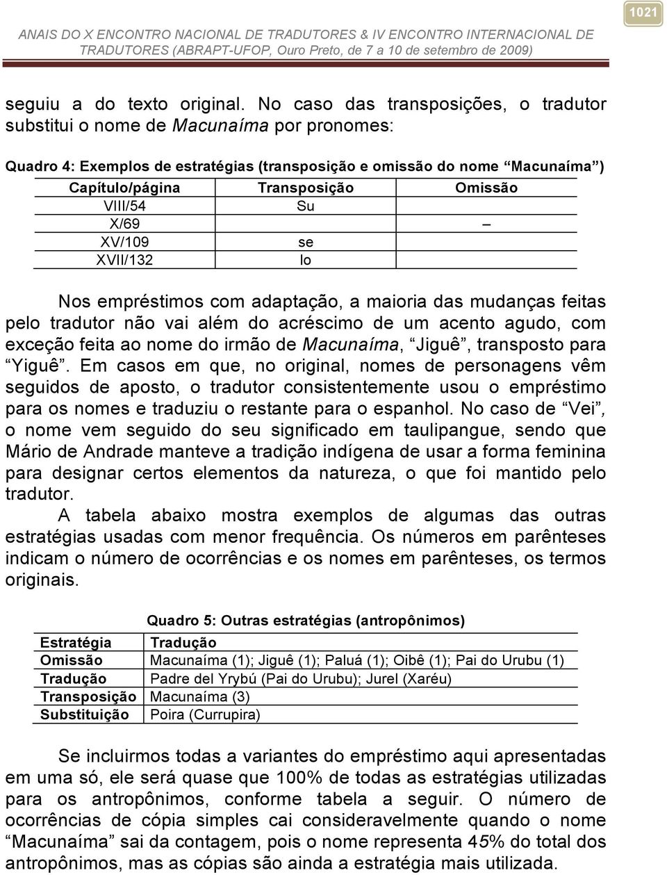 VIII/54 Su X/69 XV/109 se XVII/132 lo Nos empréstimos com adaptação, a maioria das mudanças feitas pelo tradutor não vai além do acréscimo de um acento agudo, com exceção feita ao nome do irmão de