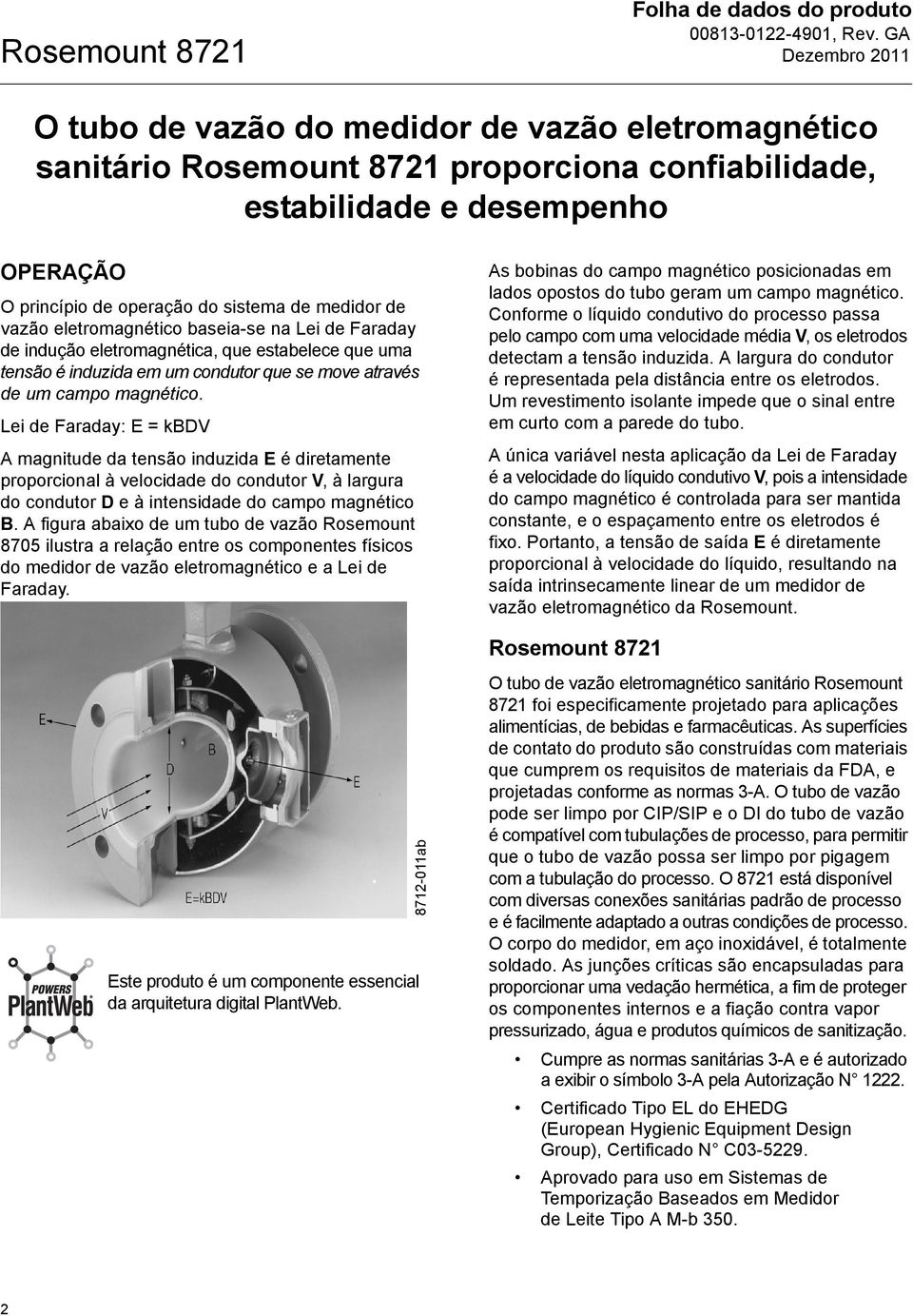 magnético. Lei de Faraday: E = kbdv A magnitude da tensão induzida E é diretamente proporcional à velocidade do condutor V, à largura do condutor D e à intensidade do campo magnético B.